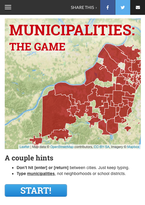 Municipalities: The Game